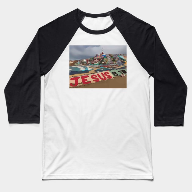 Salvation Mountain, East Jesus Baseball T-Shirt by WelshDesigns